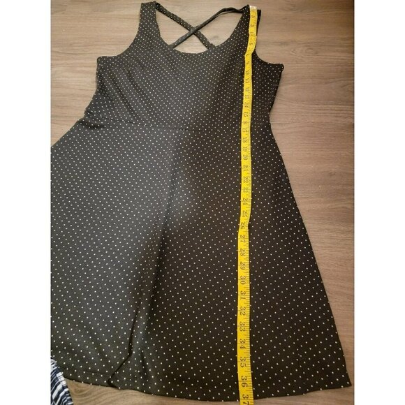H&M NWT Womens Large Black with White Dots Mini Dress - Picture 6 of 7
